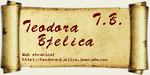 Teodora Bjelica vizit kartica